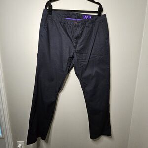 Mens Tallia Navy Flat Front Chino Pant 100% Cotton 40x32
